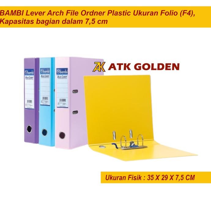 

Ordner Bambi PVC Lever Arch File Ukuran Folio/F4 - 1010 murah