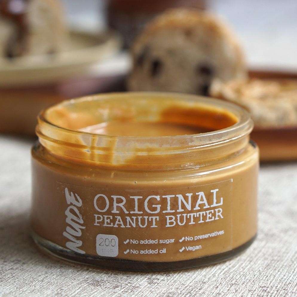 

NUDE Original Peanut Butter Organic 200g - Selai Kacang Unsweetened / Unsalted Keto Friendly, Vegan Spread Healthy Baby MPASI