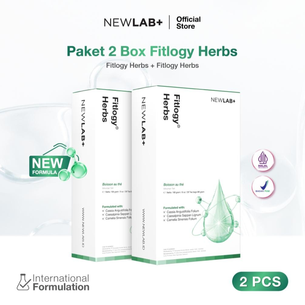 

NEWLAB Paket 2 Box Fitlogy Tea Drink | Herbal Tea | Minuman Teh Hijau Herbal 56 Tea Bags
