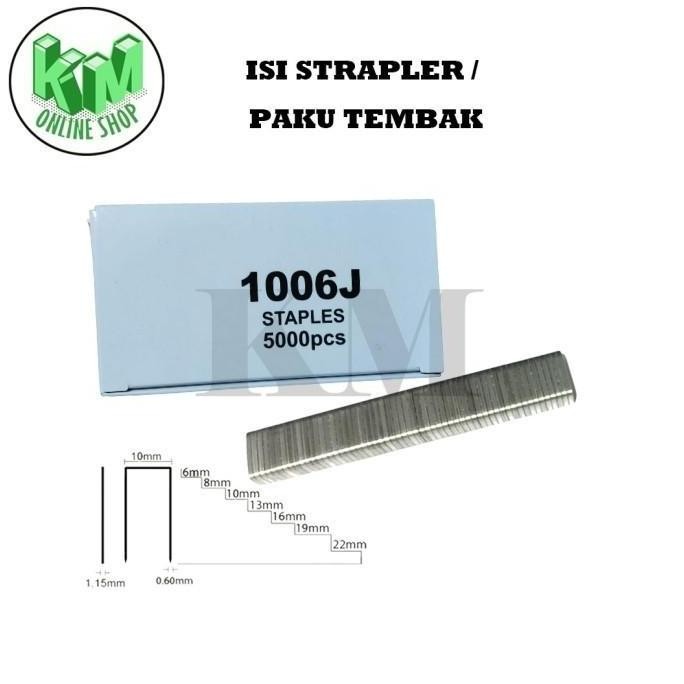 

Isi Straples / Isi Strapler Tembak 1006 J Paku Tembak (6mm) PSM Auto