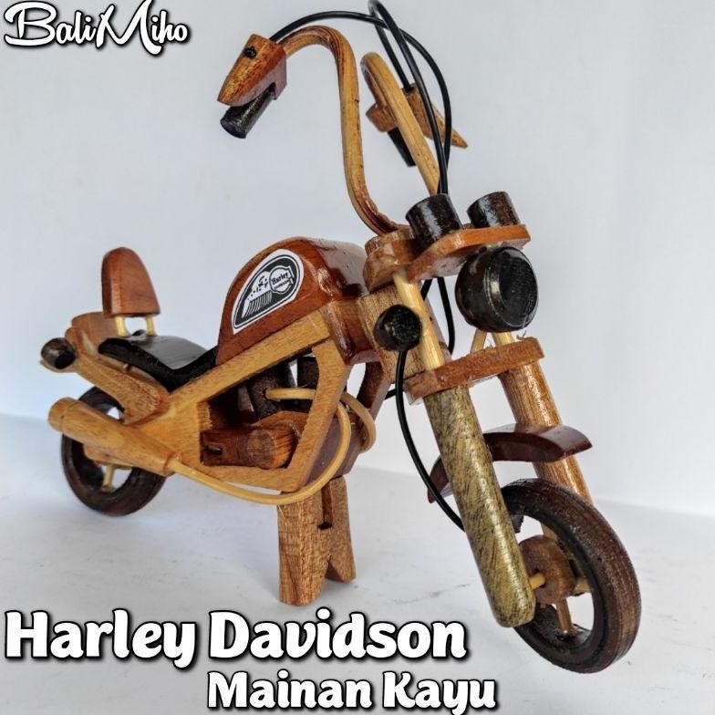 Living Miniatur Motor Harley Davidson Kayu/Mainan Harley/Miniatur Harley/Mainan Motor Harley/Motor K