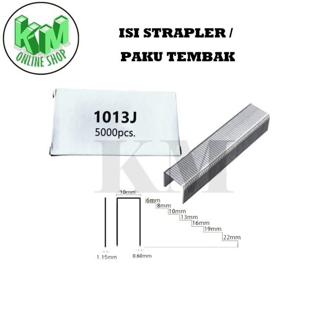 

Isi Straples / Isi Strapler Tembak 1013 J Paku tembak( 13mm) PSM Auto