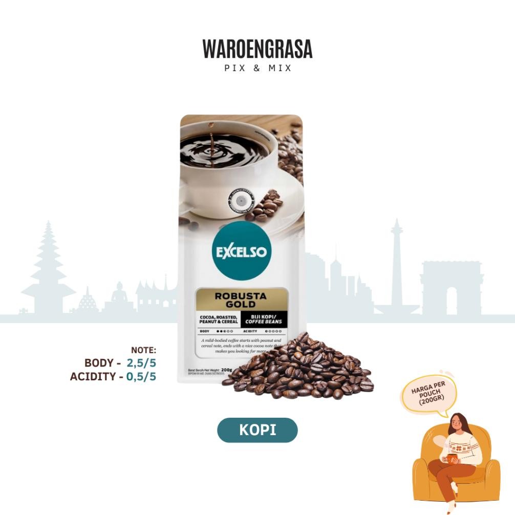 

Excelso Kopi Biji - Robusta Gold - 200gr