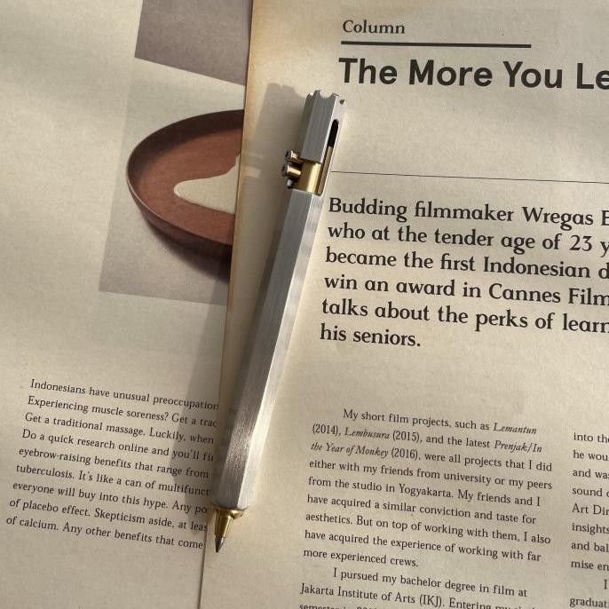 

TERMURAH - Silver metal pen (hexagon) / pulpen