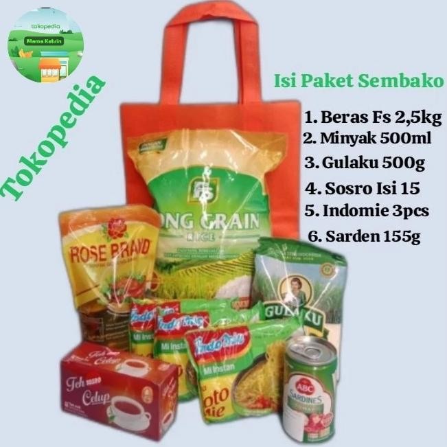 

Paket Sembako Mini Isi 6 Macam