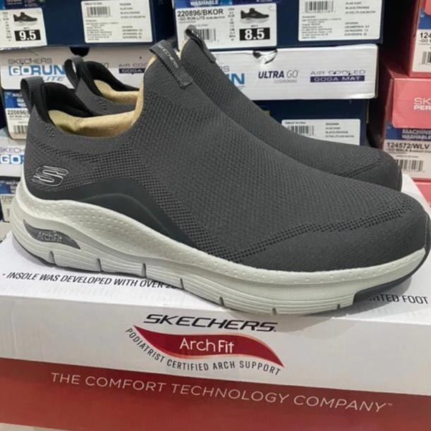 sepatu slip on pria skechers arch fit ascension 232404 original bnib