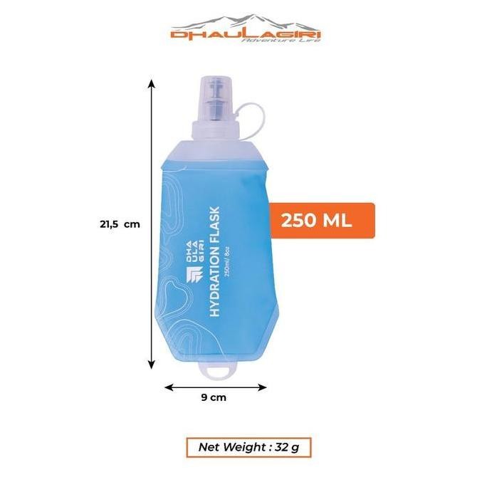 Botol Minum Lipat Olahraga Trail Running Dhaulagiri Hydration Soft Flask 250 ML dan 500 ML Botol Min