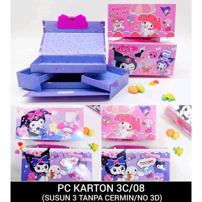 

Terbaru tempat/kotak/tepak pensil sandi/kode susun 3 sunrio 3C/08 (NO 3D/NO KACA) Stationery