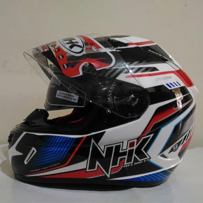 Helm Nhk Gp 1000 Plasma White /Red - Asli