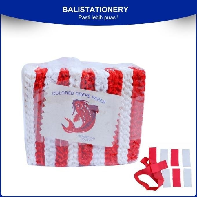 

Kertas Krep / Crepe Dekorasi Merah Putih Potongan (Isi 10) Best Seller