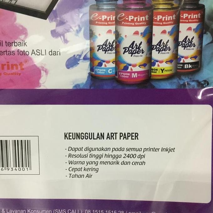 

Art Paper E-Print A4 150Gsm 50Sheet Kertas Art Paper 2400Dpi 50 Lembar Putih Kantor Printer Stationery Terbaru