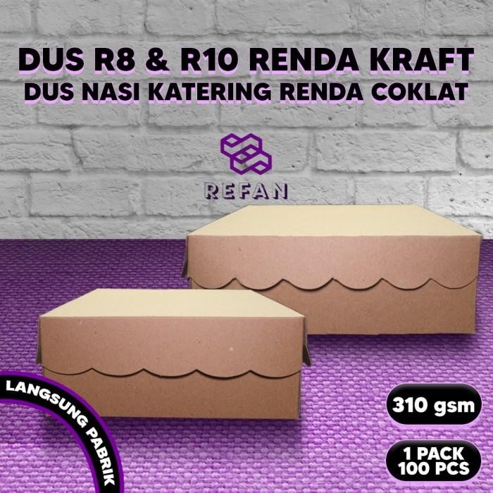 

Kotak Nasi Catering Kraft Coklat Renda Dus R10 K & R8 Kemasan Kue (Per Pack)