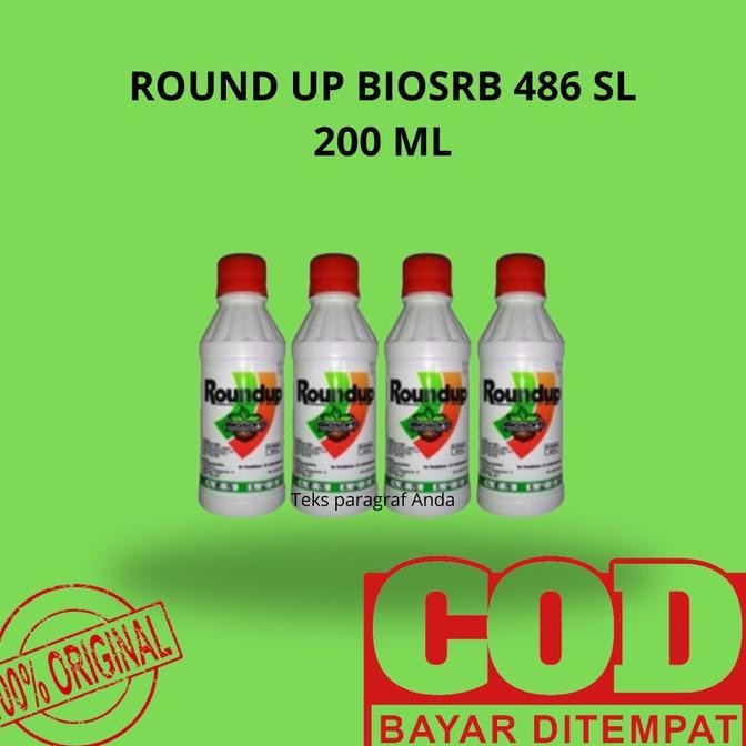 Roundup Biosorb 486 SL Pembasmi Rumput Liar Gulma Pembunuh Ilalang