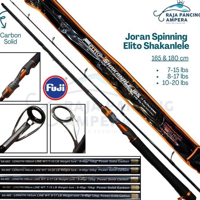 Joran Spinning Elito Shakanale | Stik Pancing Galatama Ring Full Fuji Gagang Busa Eva Action Medium 