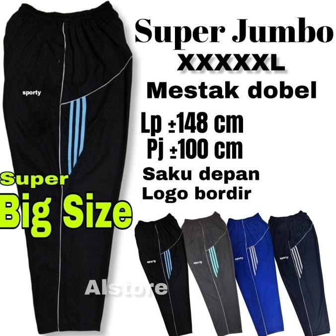 Celana Training Super Jumbo Pria Xxxxl 4 Xl 5Xl