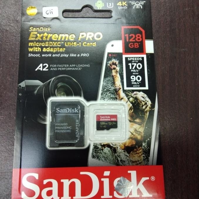 Micro SD HC - SDXC - Sandisk Extreme PRO 128GB (A2) 170MB/s Original