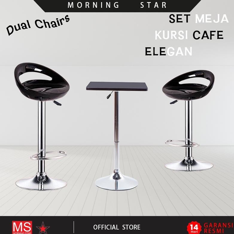 Set Meja Kursi Cafe Minimalis / Kursi Bar Hidrolik / Kursi Mini Bar / Kursi Barbershop / Kursi Porta