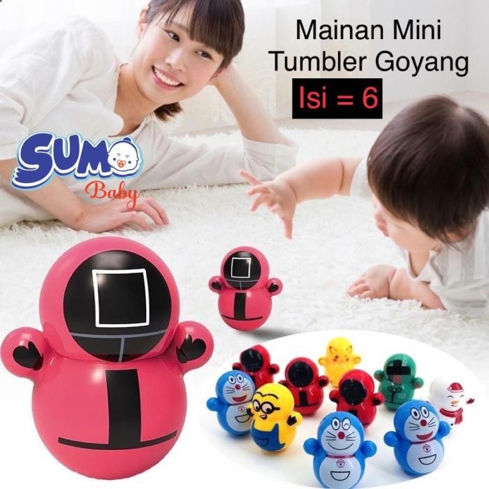 Mainan Bayi Mini Tumbler Goyang Ayun Karakter Boneka Thumbler Anak