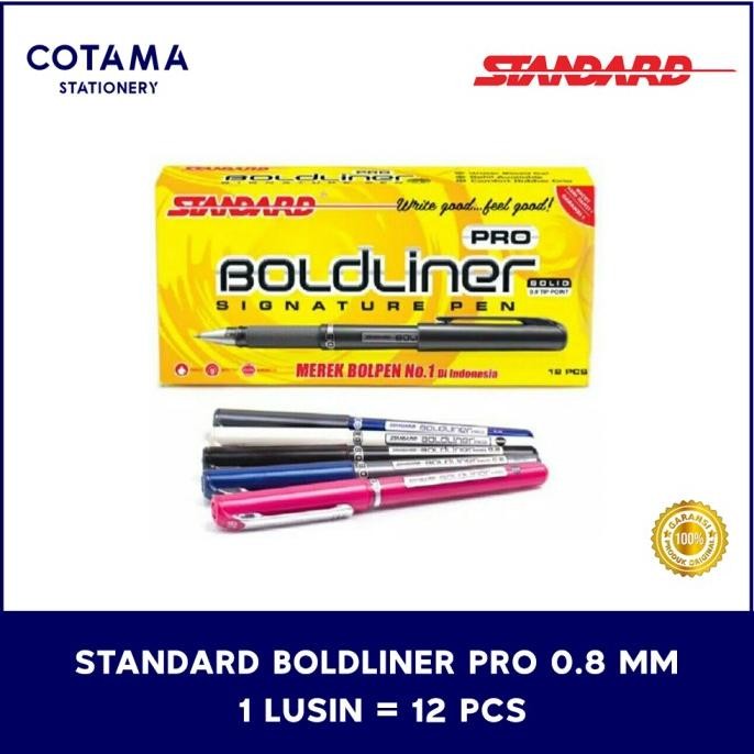 

Tersedia Pulpen Standard Boldliner Pro Signature Pen 0.8 Mm - 1 Lusin Isi 12 Pcs