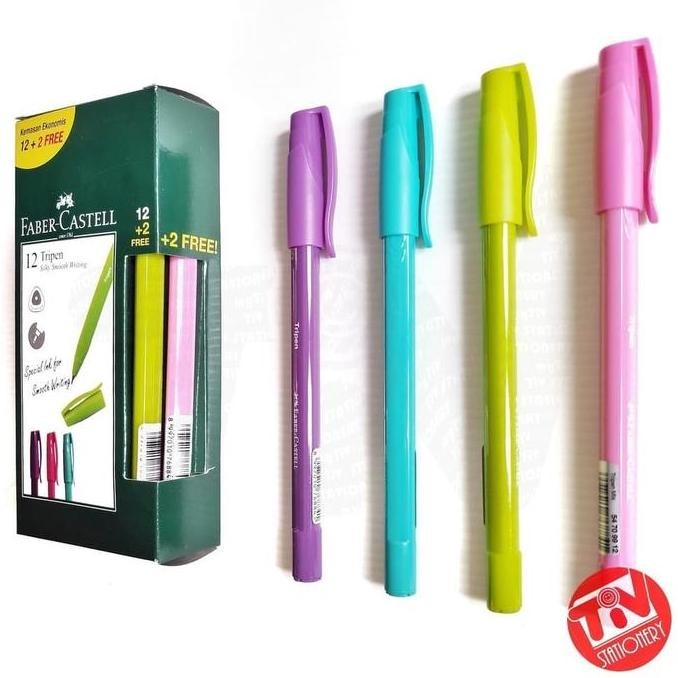 

Tersedia Pulpen Faber-Castell Tripen (1 Pack = 12+2 Pcs)