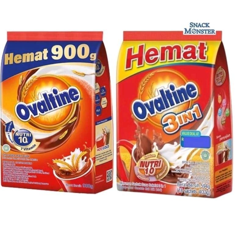 

OVALTINE CLASSIC 900GRAM/ OVALTINE 3IN1 900GR/ OVALTINE COKLAT SUSU 900GRAM BPOM HALAL