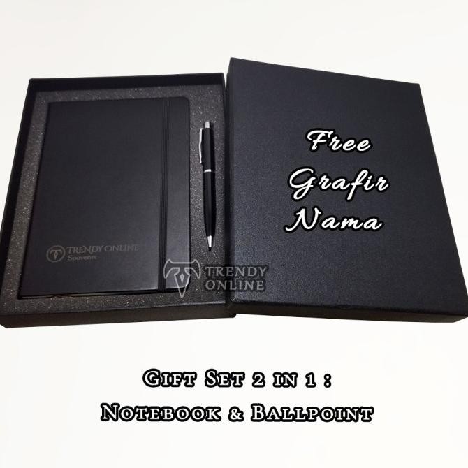 

Tersedia Gift Set Souvenir Notebook, Ballpoint, Si, Hadiah, Pulpen Buku