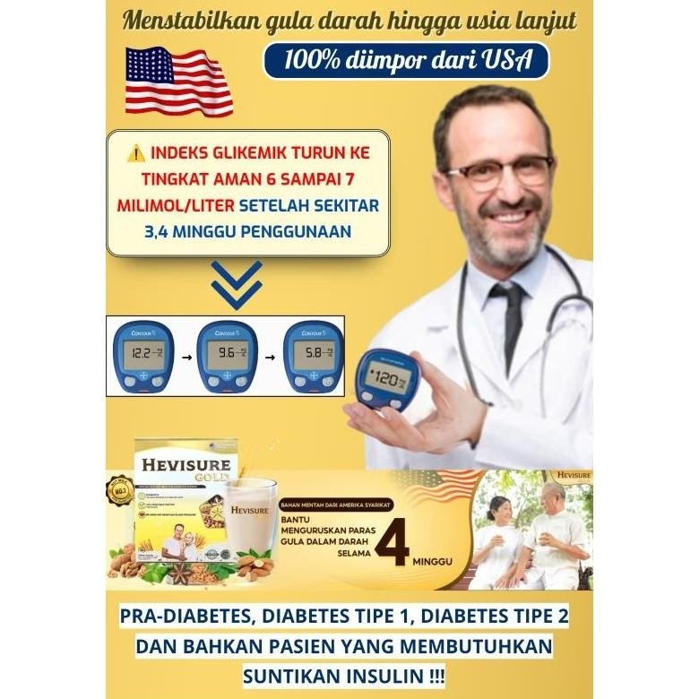 

HEVISURE GOLD SUSU MILK OBAT DIABETES KENCING MANIS TURUNKAN KADAR GULA SEKETIKA ORIGINAL USA