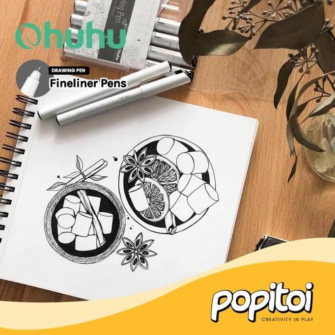 

Tersedia Ohuhu Fineliner Drawing Pen 8 Set Pena Gambar Pulpen 0.05 0.1 0.2 0.3 0.5 0.7 1.0 Brush