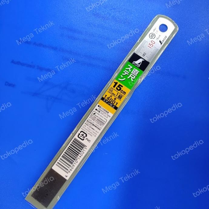 

siap kirim penggaris lurus 150mm 14001 shinwa jis straight scale stainless steel