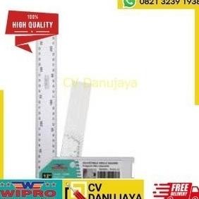 

siap kirim penggaris siku adjustable stainless steel size 12" pgsa-12 wipro