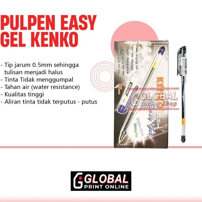 

Tersedia Pulpen Easy Gel Kenko - Pack