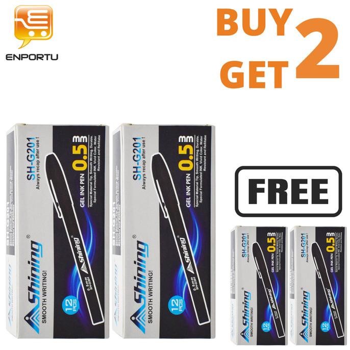 

Tersedia Buy 2 Get 2- Pulpen Gel Shining Warna Hitam Shg-201 (4 Lusin)