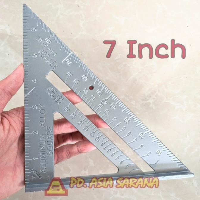 

siap kirim [7 inch] siku rafter speed square segitiga 7" penggaris sudut derajat