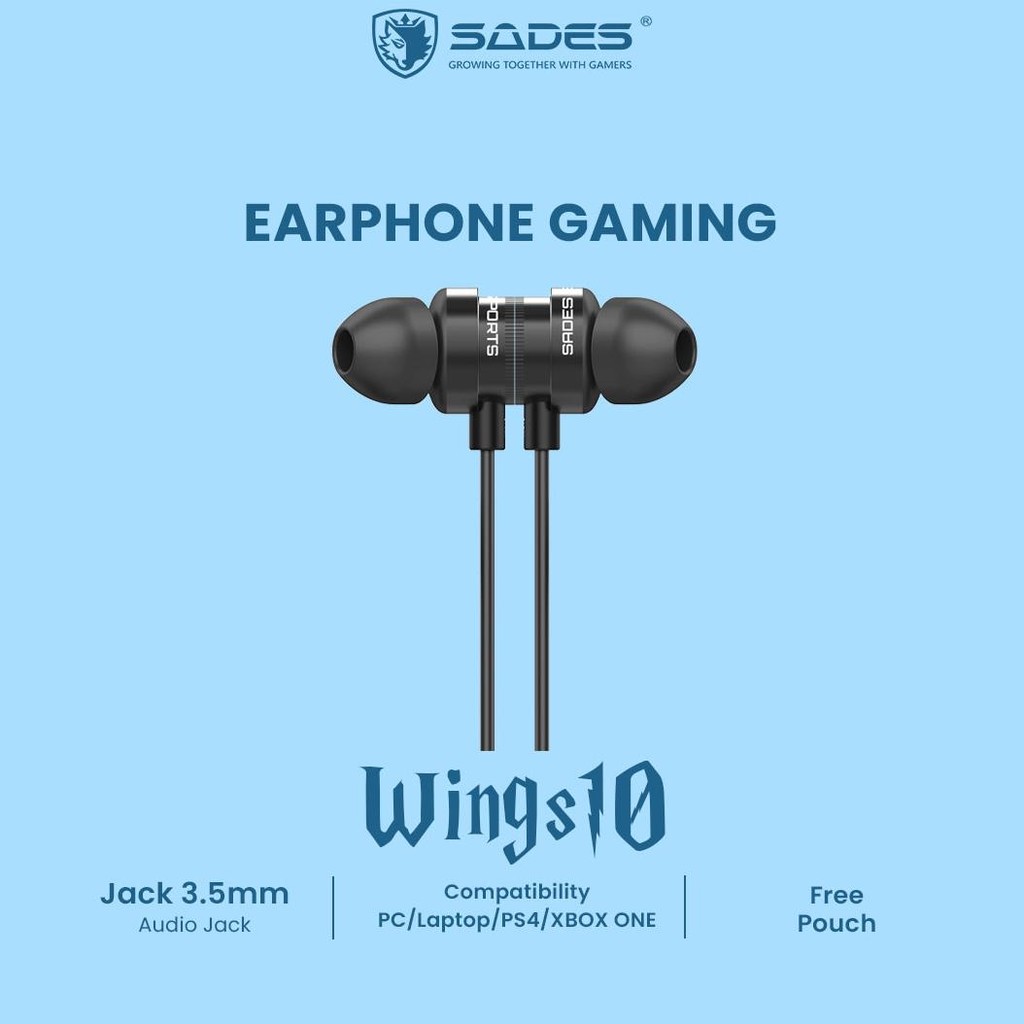 GS Sades Wings10 Gaming Earphone / Earphone Gaming