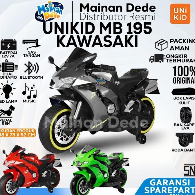 Murah Mainan Motor Aki Anak YUKITA 738 KAWASAKI Non COD