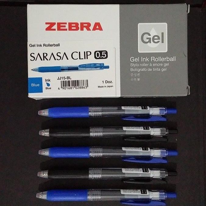 

Tersedia Zebra Sarasa Clip Japan 0.5 Gel Ink Rollerball/Pulpen Gel (Blue Black)