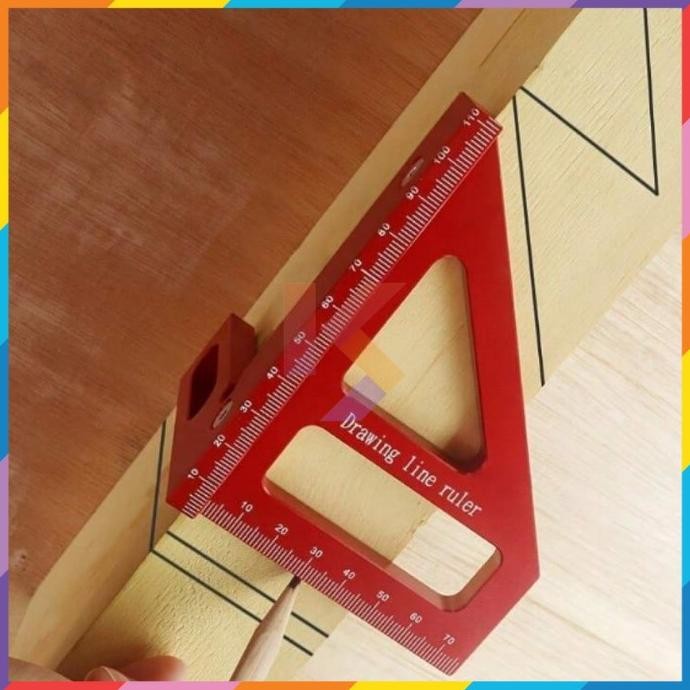 

siap kirim penggaris siku segitiga siku multi-angle woodworking ruler - to992