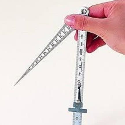 

siap kirim penggaris stainless steel 15 cm 62612 shinwa taper gauge 1-15 mm