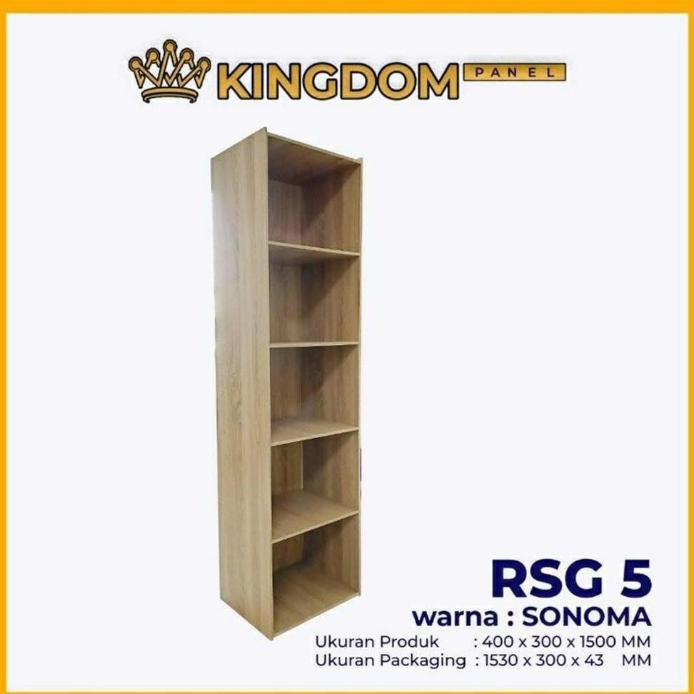 KINGDOM - RSG5 | Rak Buku | Rak Serbaguna Bahan Partikel Board | Rak Susun Serbaguna | Rak Susun I L