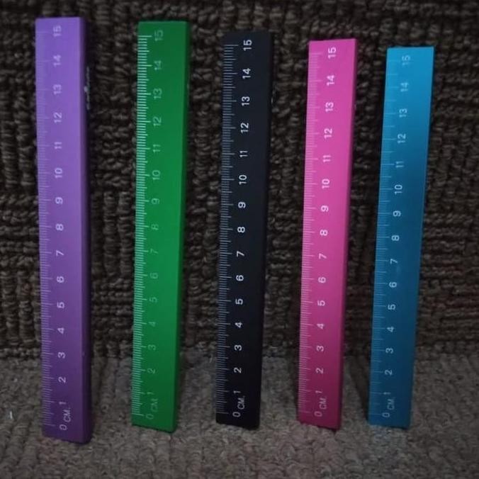 

siap kirim smiggle metallic ruler 15cm - penggaris besi smiggle