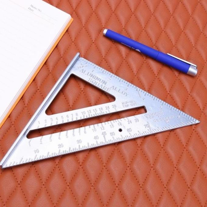 

siap kirim mistar penggaris siku mistar triangle ruler aluminium vk18 gray