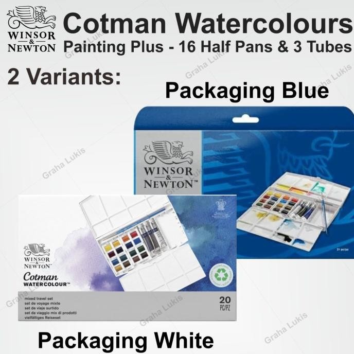 

TERMURAH - Cotman Watercolours Painting Plus 16 Half pans + 3 Tubes