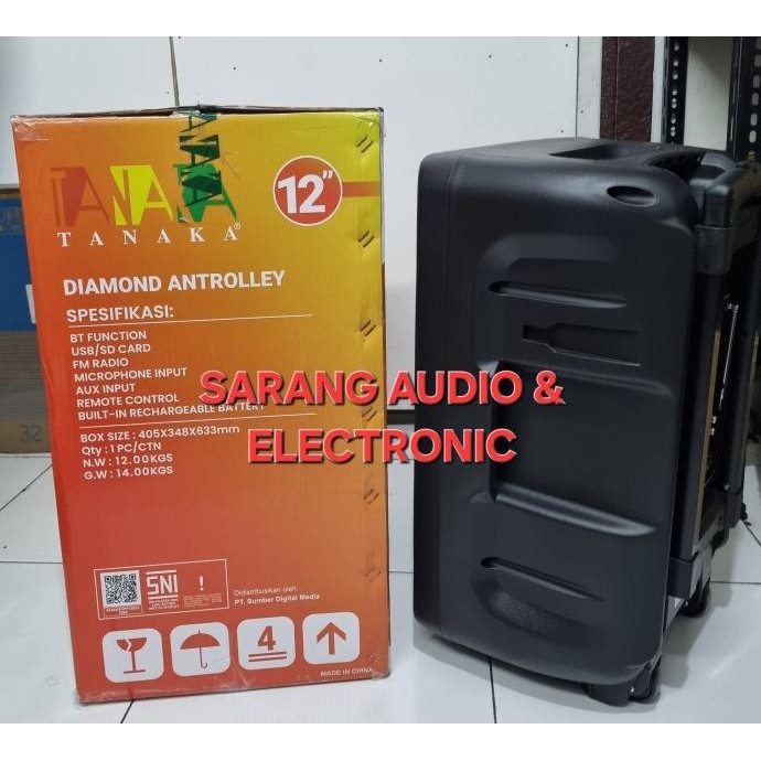 Promo Speaker Aktif Portabel Tanaka Diamond Antrolley 12In Original 12 Inch