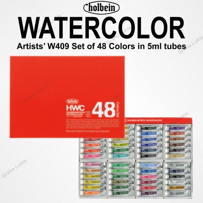 

Holbein Artists Watercolors Complete Set of 48 Colors W409
