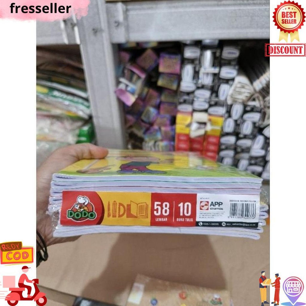 

Buku Tulis Dodo 58 1Pak(10Buku) D Promo Puncak