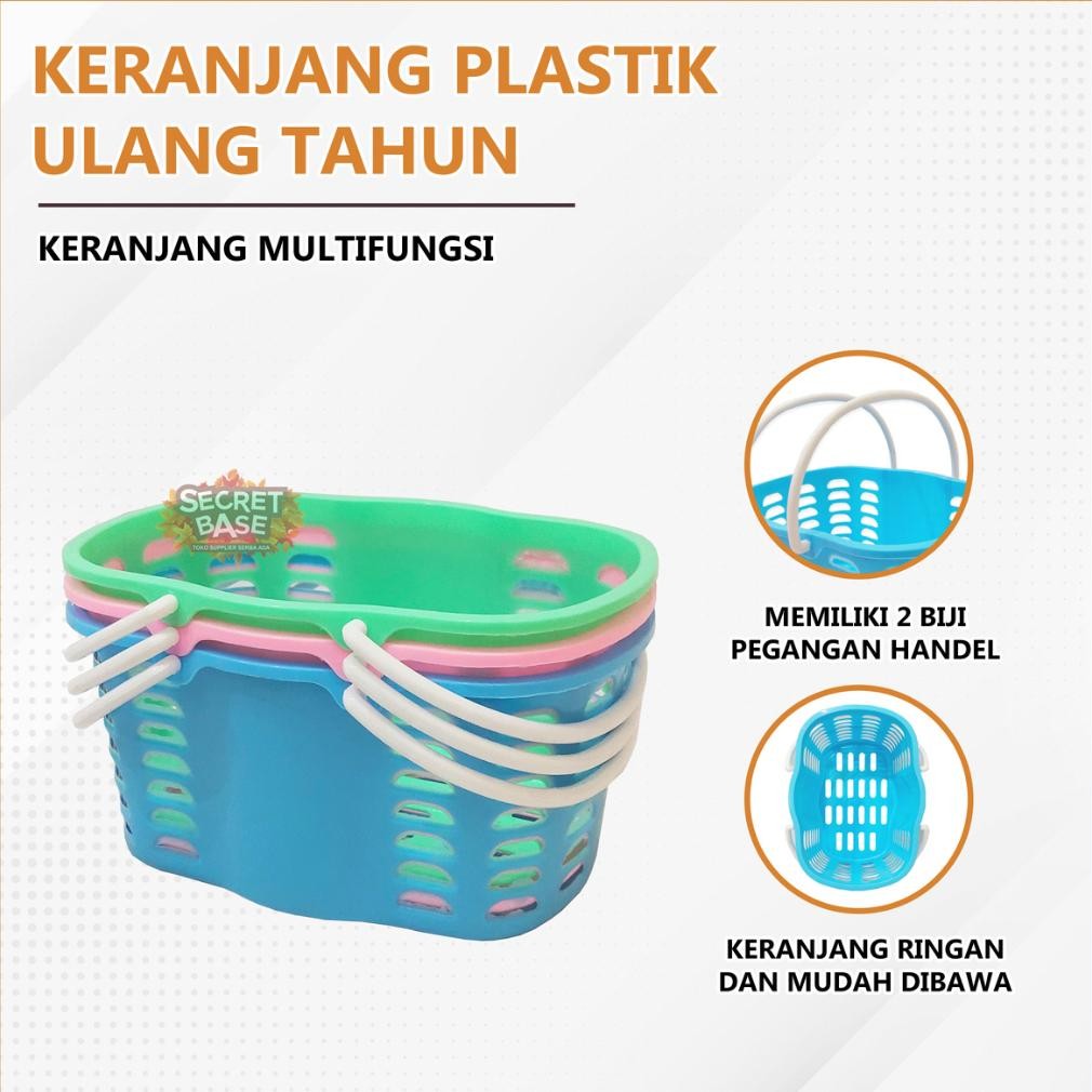 Mini Keranjang Mandi - Keranjang Plastik Serbaguna / Keranjang Parcel Instant