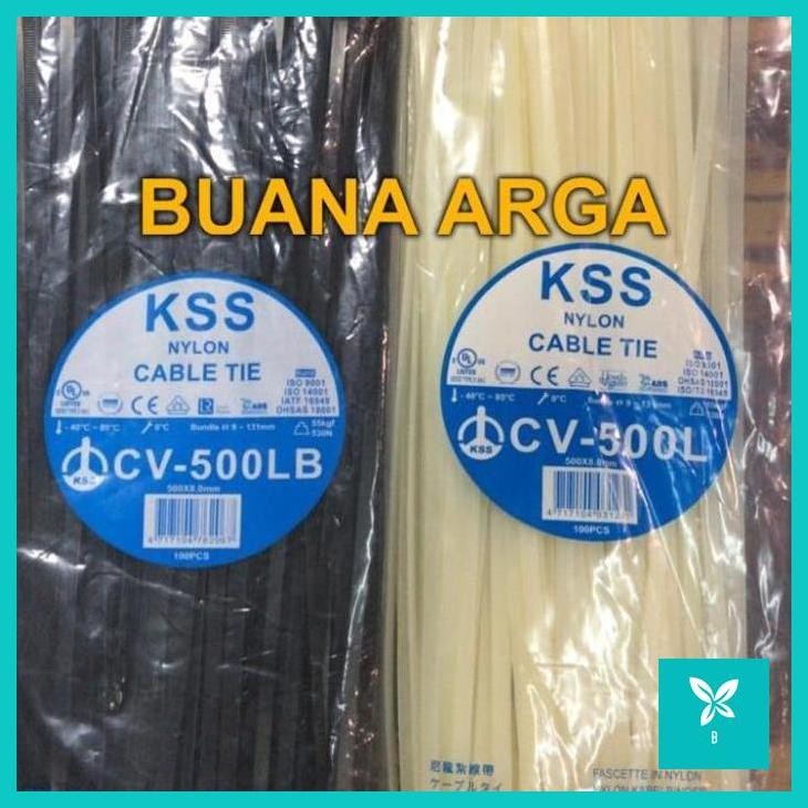 

KABEL TIES CV-500L ORIGINAL KSS 500 X 7.6MM 100PCS CABLE TIE CV500L