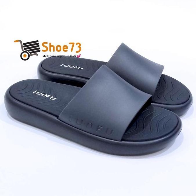 new  LUOFU E 7208 M - 5WP SIZE 40-44 ORIGINAL | Sanda Selop Jelly Pria | Sendal Kokop Cowok Impor mu