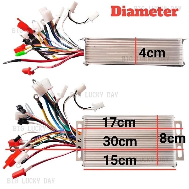 Premium Controller 24V 500W Bldc Brushless Sepeda Listrik Universal 3 Speed Mundur Cruise Control Ko