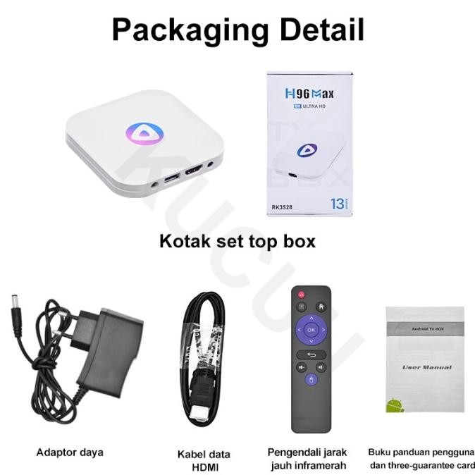 STB KUCUU Android TV Box RAM 4GB ROM 32GB Smart TV Box android 13